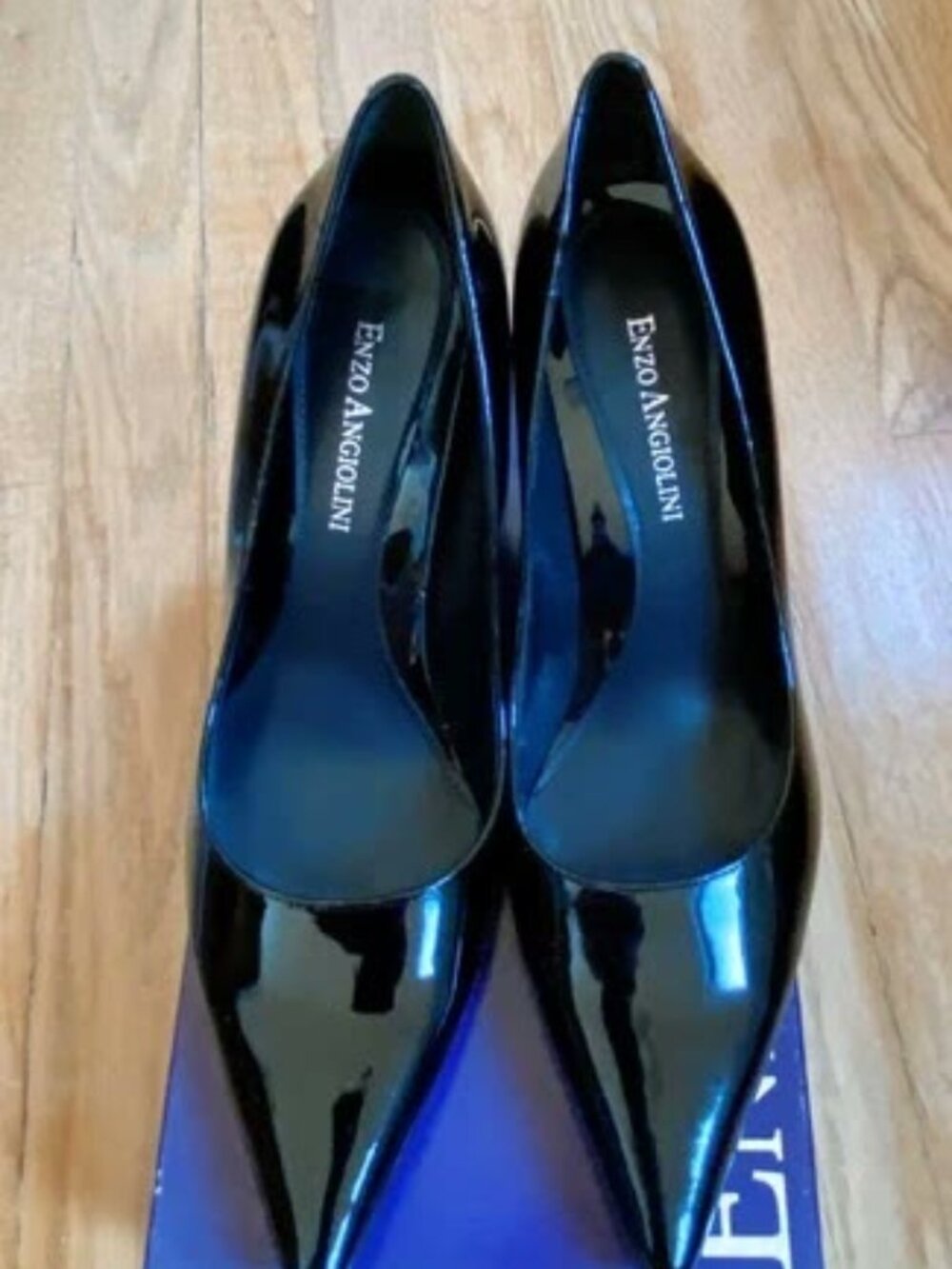 Enzo Angiolini Black Patent Pointed Toe Pumps — Heels, Size 7M